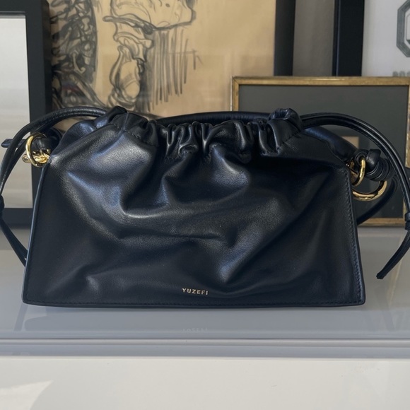 Yuzefi Handbags - Yuzefi Bom Crossbody Bag in Black Leather